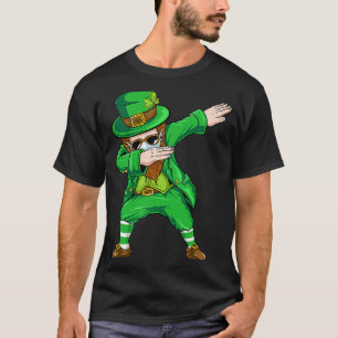 T-shirt Dabbing leprechaun Visage Masque St Patrick's Day 