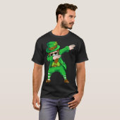 T-shirt Dabbing leprechaun Visage Masque St Patrick's Day  (Devant entier)
