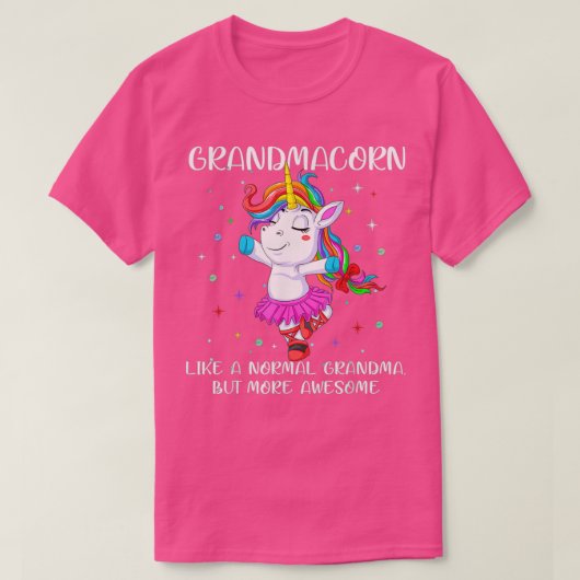 T-shirt dabbing licorn grand-mère grand-mère licorne mère (Design devant)