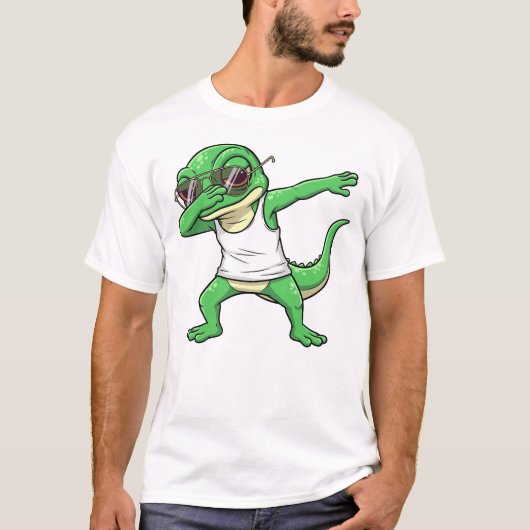 T-shirt Dabbing Lizard Funny Cute Dab Dance (Devant)
