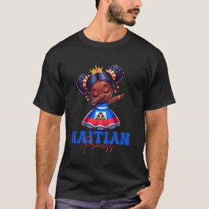 T-shirt Dabbing Mélanine Princesse Haïtienne Drapeau Haïti