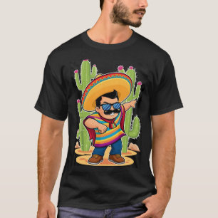 T-shirt Dabbing Mexicain Poncho Cinco de Mayo Hommes Sombr