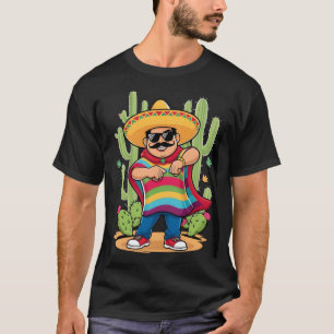 T-shirt Dabbing Mexicain Poncho Cinco de Mayo Hommes Sombr