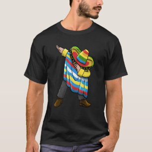 T-shirt Dabbing Mexicain Poncho Sombrero Party Mexique Adu