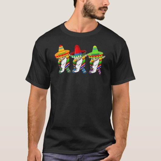 T-shirt Dabbing Mexican Poncho Cinco De Mayo Gnome Tacos M (Devant)