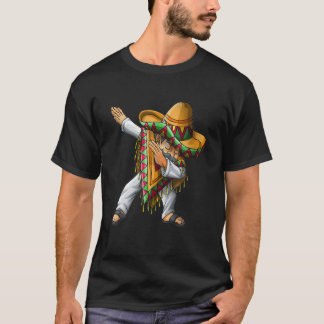 T-shirt Dabbing Mexican Poncho Sombrero Dab Cinco De Mayo