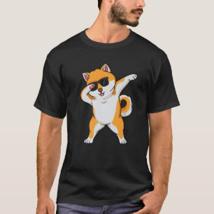 T-shirt Dabbing mignon Shiba Inu, Chibe Chien Token Dab Da