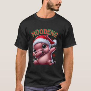 T-shirt Dabbing MooDeng Père Noël Noël drôle mignon bébé m