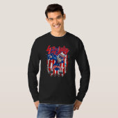 T-shirt Dabbing Oncle Sam 4 Juillet (Devant entier)