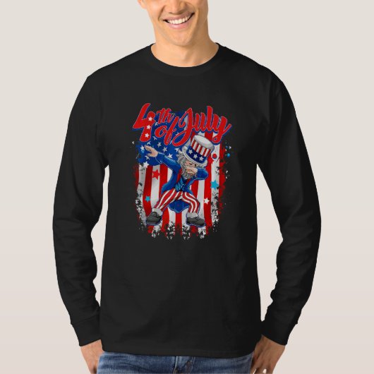 T-shirt Dabbing Oncle Sam 4 Juillet (Devant)