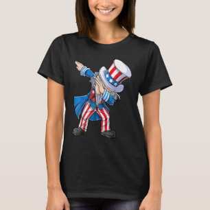 T-shirt Dabbing Oncle Sam 4 juillet Enfants garçons Dab D