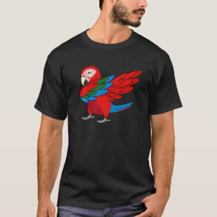 T-shirt Dabbing Parrot I Green ailé Macaw