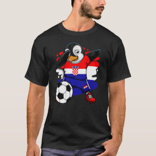T-shirt Dabbing Penguin Croatie Fans de football Jersey Fo