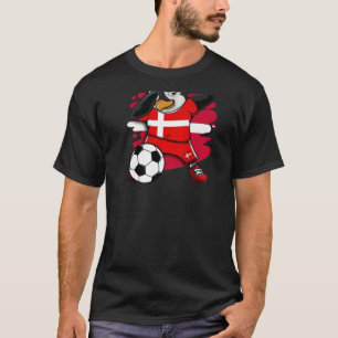 T-shirt Dabbing Penguin Danemark Fans de football Jersey F