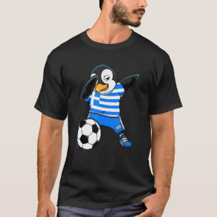 T-shirt Dabbing Penguin Grèce Soccer Fans Jersey Football