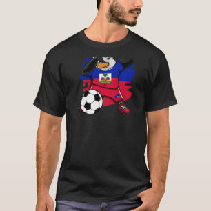T-shirt Dabbing Penguin Haïti Fans de football Jersey Drap