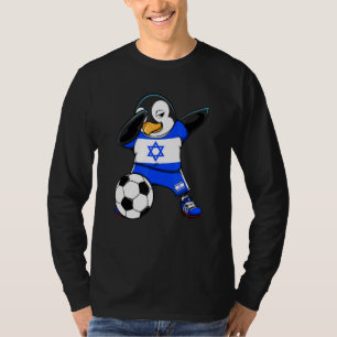 T-shirt Dabbing Penguin Israel Soccer Fans Jersey Football