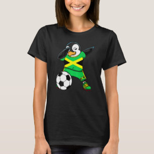 T-shirt Dabbing Penguin Jamaïque Soccer Fans Jersey Footba