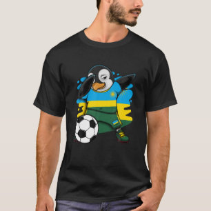 T-shirt Dabbing Penguin Rwanda Soccer Fans Jersey Football