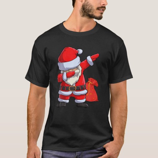 T-shirt Dabbing Père Noël Christmas Dab Dance Cadeau Pour (Devant)