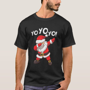 T-shirt Dabbing Père Noël Dans Le Masque Visage Yo Yo Yo D