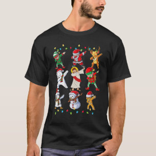 T-shirt Dabbing Père Noël Elf Friends Christmas Boys Men F
