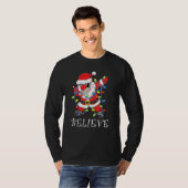 T-shirt Dabbing Père Noël Facemask Lunettes de soleil Garl (Devant entier)