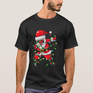 T-shirt Dabbing Père Noël feux d'arbre de Noël pour garçon