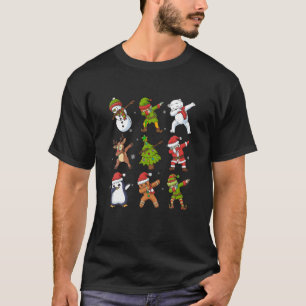 T-shirt Dabbing Père Noël Friends Xmas Cadeaux Enfants Fil