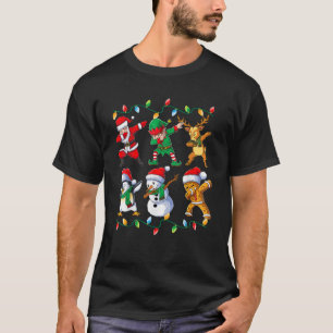 T-shirt Dabbing Père Noël Friends Xmas Cadeaux Enfants Fil