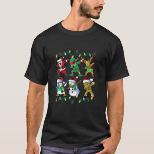 T-shirt Dabbing Père Noël Friends Xmas Cadeaux Enfants Fil