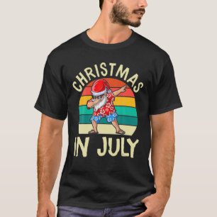 T-shirt Dabbing Père Noël Noël En Juillet Été Hawaiian Lo