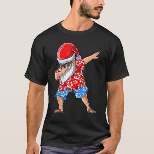 T-shirt Dabbing Père Noël Noël En Juillet Hommes Tropical 