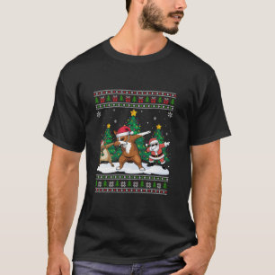 T-shirt Dabbing Père Noël Reindeer Australian Cattle Dog T