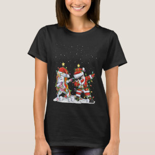 T-shirt Dabbing Père Noël Unicorne éclaire mauvais sapin d