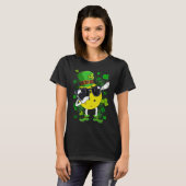 T-shirt Dabbing Pickleball Ball Leprechaun St Patrick's Da (Devant entier)