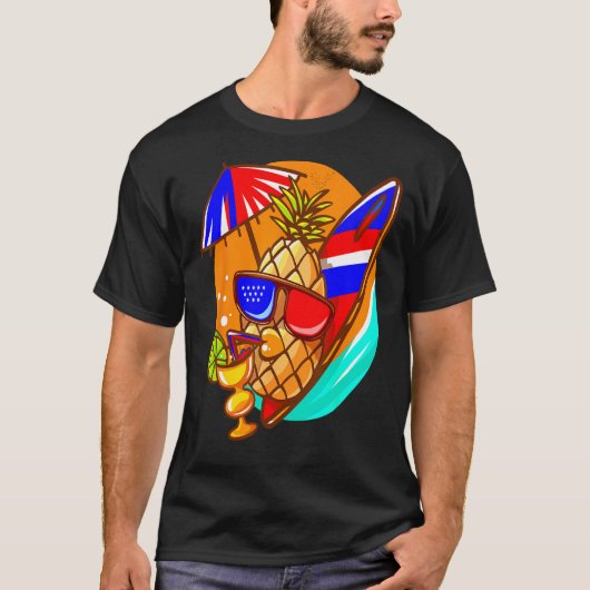 T-shirt Dabbing Pineapple Sunglass Aloha Beaches Hawaii My (Devant)