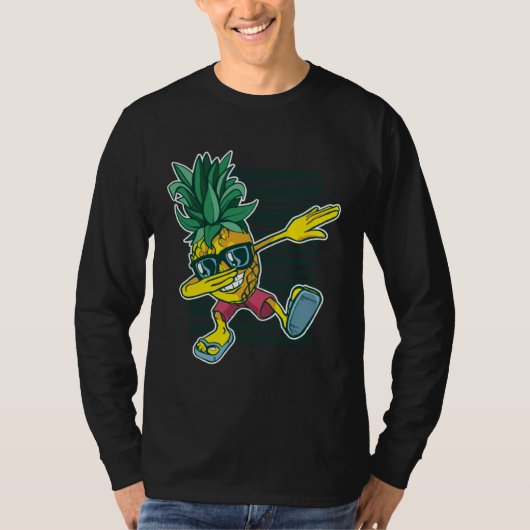 T-shirt Dabbing Pineapple Sunglasses Aloha Beaches Hawaii  (Devant)