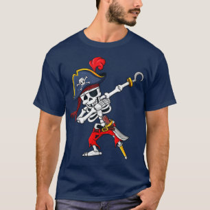 T-shirt Dabbing Pirate Skeleton drôle Halloween 2022
