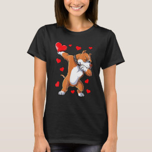 T-shirt Dabbing Pit Bull Coeur Valentines Jours Garçons Ho