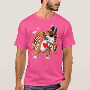 T-shirt Dabbing Pit Bull Thanksgiving Day Chien Pilgrim Bo