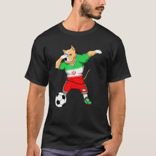 T-shirt Dabbing Pitbull Chien Iran Fans de football Jersey