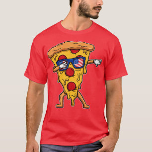 T-shirt Dabbing Pizza Salami 4 juillet Fête de l'Indépenda
