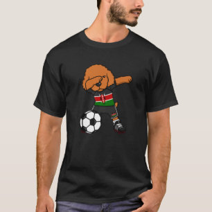 T-shirt Dabbing Poodle Chien Kenya Fans de football Jersey