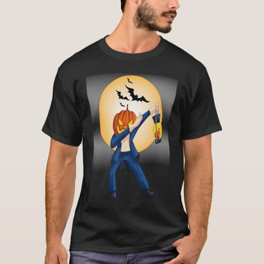 T-shirt Dabbing Pumpkin  Pumpkin Dance Halloween Pumpkin (Devant)