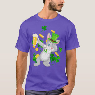 T-shirt Dabbing Rabbit Boire Bière Drôle Lapin Happy Pa
