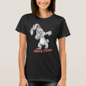 T-shirt Dabbing Rabbit Jour de Pâques Oeufs Chasse Panier  (Devant)