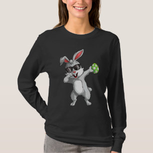 T-shirt Dabbing Rabbit Jour de Pâques Oeufs Dab Garçons Fi