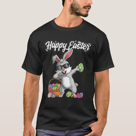T-shirt Dabbing Rabbit OEufs de Pâques Dab Bunny (Devant)