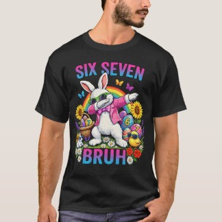 T-shirt Dabbing Rabbit Six Seven Bruh